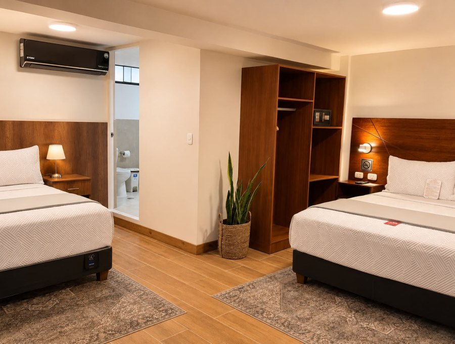 Habitación twin Casa Pucllana Miraflores